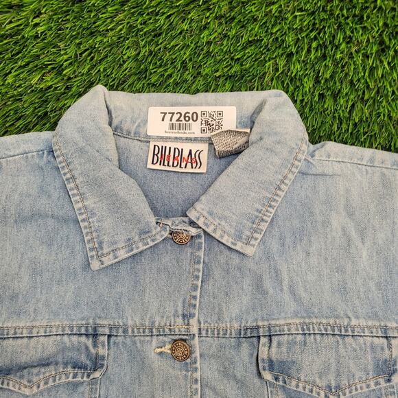 Vintage 90s Bliss-Blass Jacket Womens Large 22x22 Blue Boxy - Picture 12 of 16